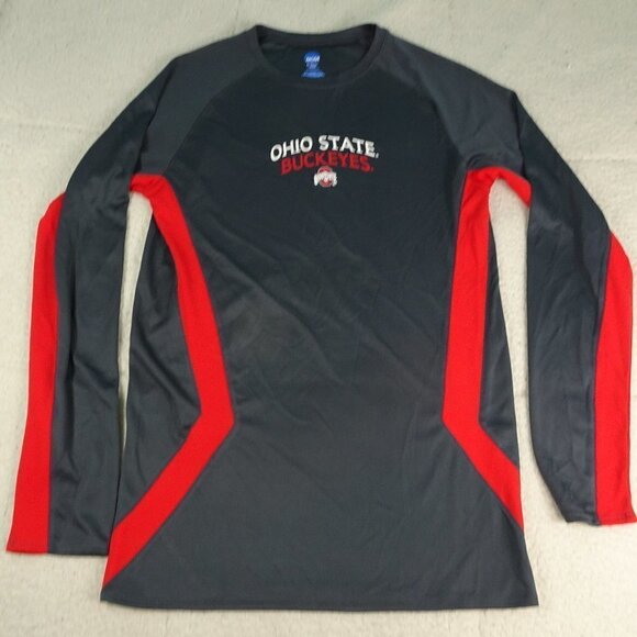 NCAA Ohio State Red/Gray L/S Athletic Shirt Small - Picture 1 of 4